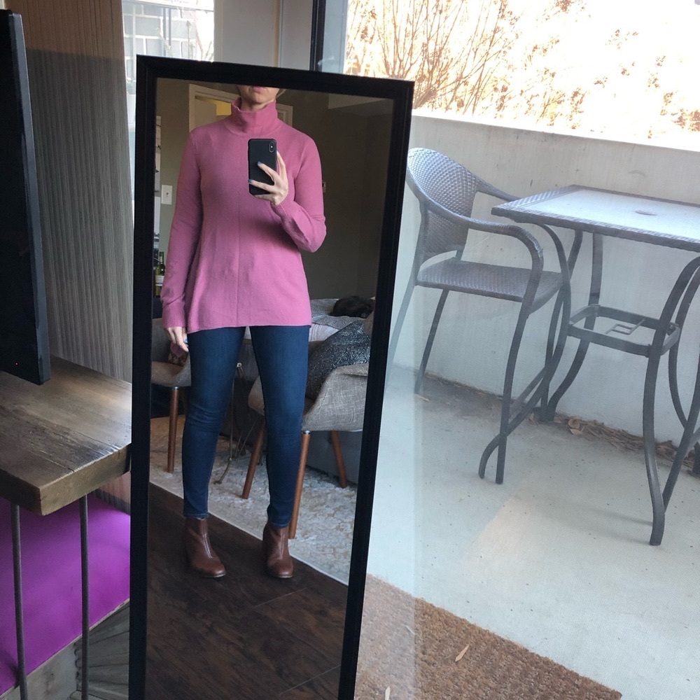 Joie pink mock neck sweater